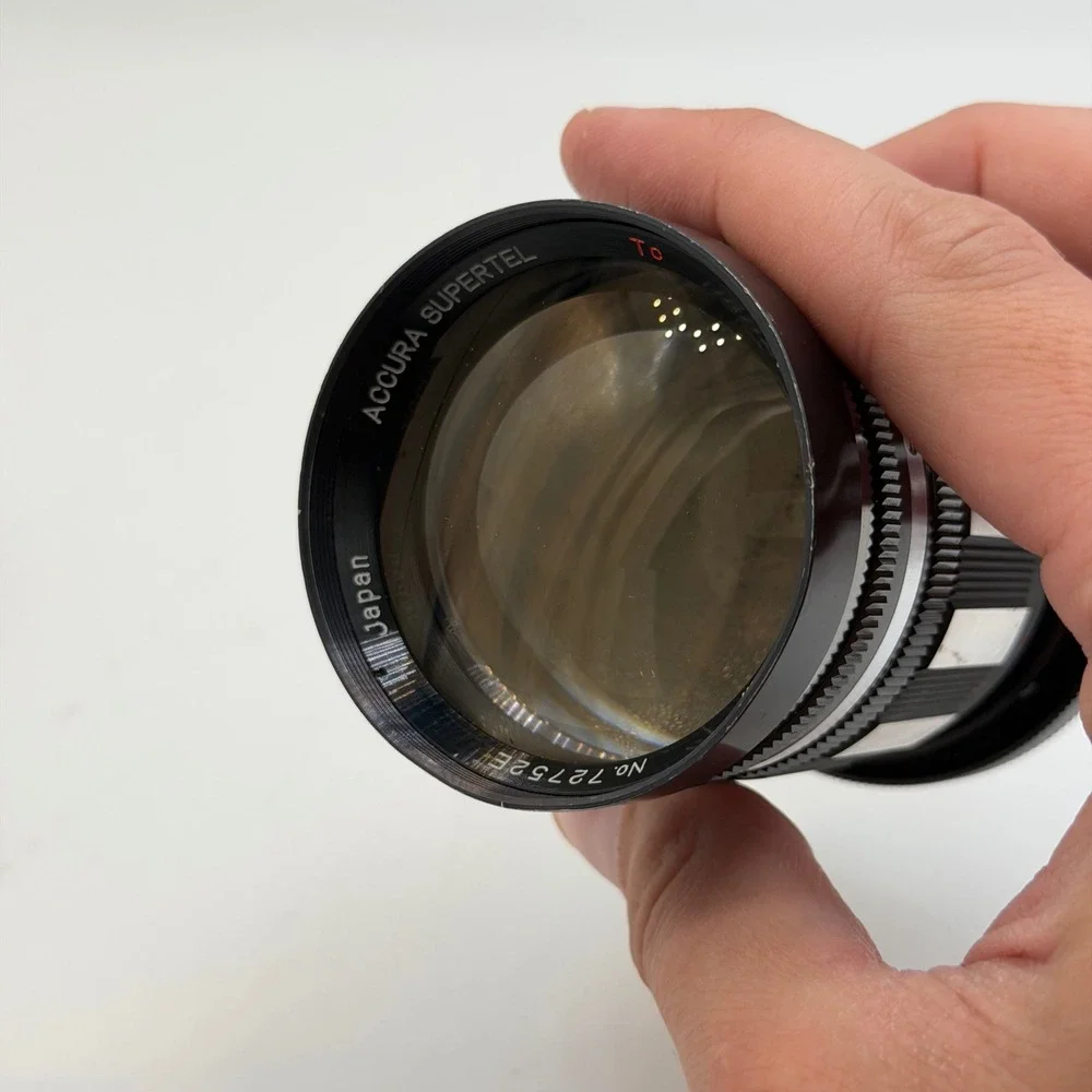 Accura Supertel 135mm f2.8 Vintage Zebra Telephoto Lens Japan Canon FD Mount